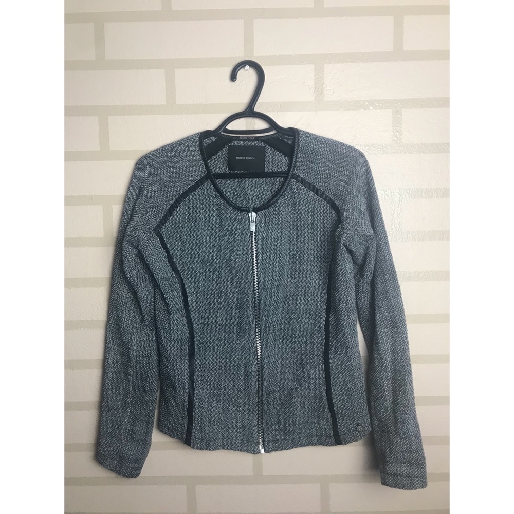 Maison Scotch gray tweed jacket